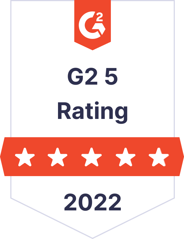 G2 rating 5/5 2022 for Inbox Pirates